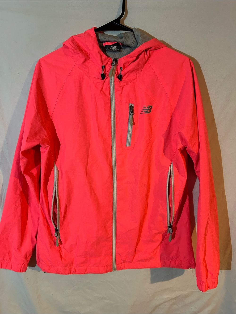 New Balance Women's Bright Pink Hooded Windbreaker Jacket